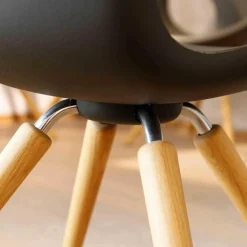 4er-Set Stühle Up Chair Schale Soft Touch X15 Gestell Massiv Geölt