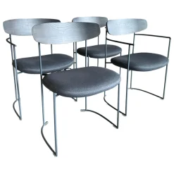 4er-Set Stuhl 922 Keel Indoor Stoff Cortina 53 Grau