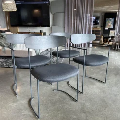 4er-Set Stuhl 922 Keel Indoor Stoff Cortina 53 Grau