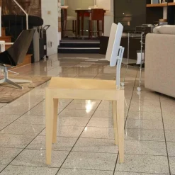 4er-Set Stuhl 711-25 Sitz Sperrholz Buche Rücken Edelstahl