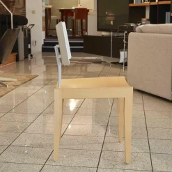 4er-Set Stuhl 711-25 Sitz Sperrholz Buche Rücken Edelstahl