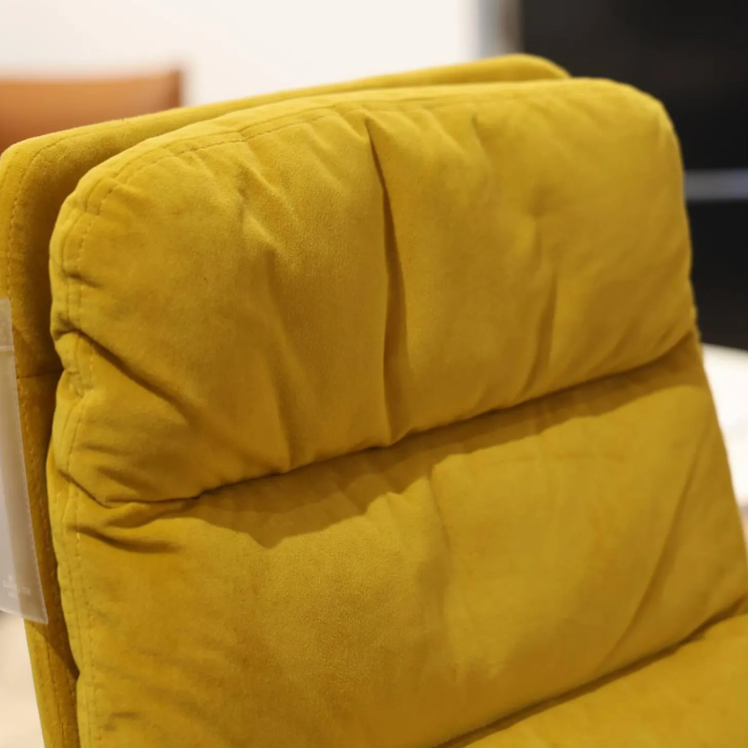 2er-Set Stuhl Arva Stoff Seven Ocre 23 Gelb Gestell Metall Schwarz