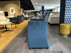 2er-Set Stuhl Brandon A Stoff Royalblue Blau Rahmen Lack Matt Schwarz Mit Doppelrollen Schwarz