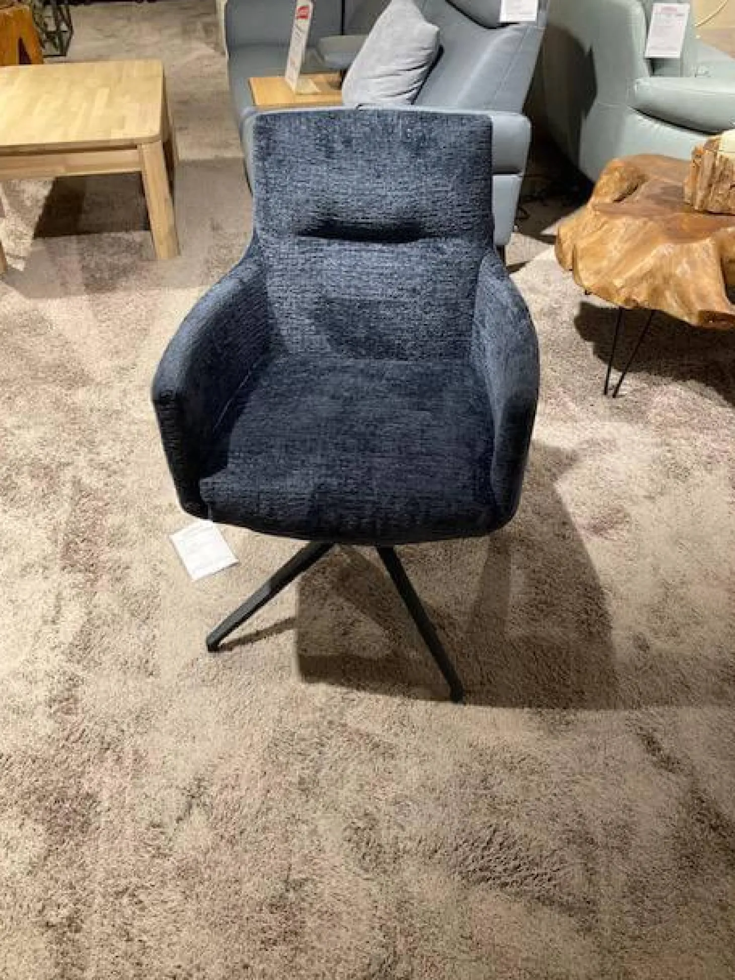 6er-Set Stuhl Calgary Stoff Fusion Niagara 158 & Indigo 90 Blau