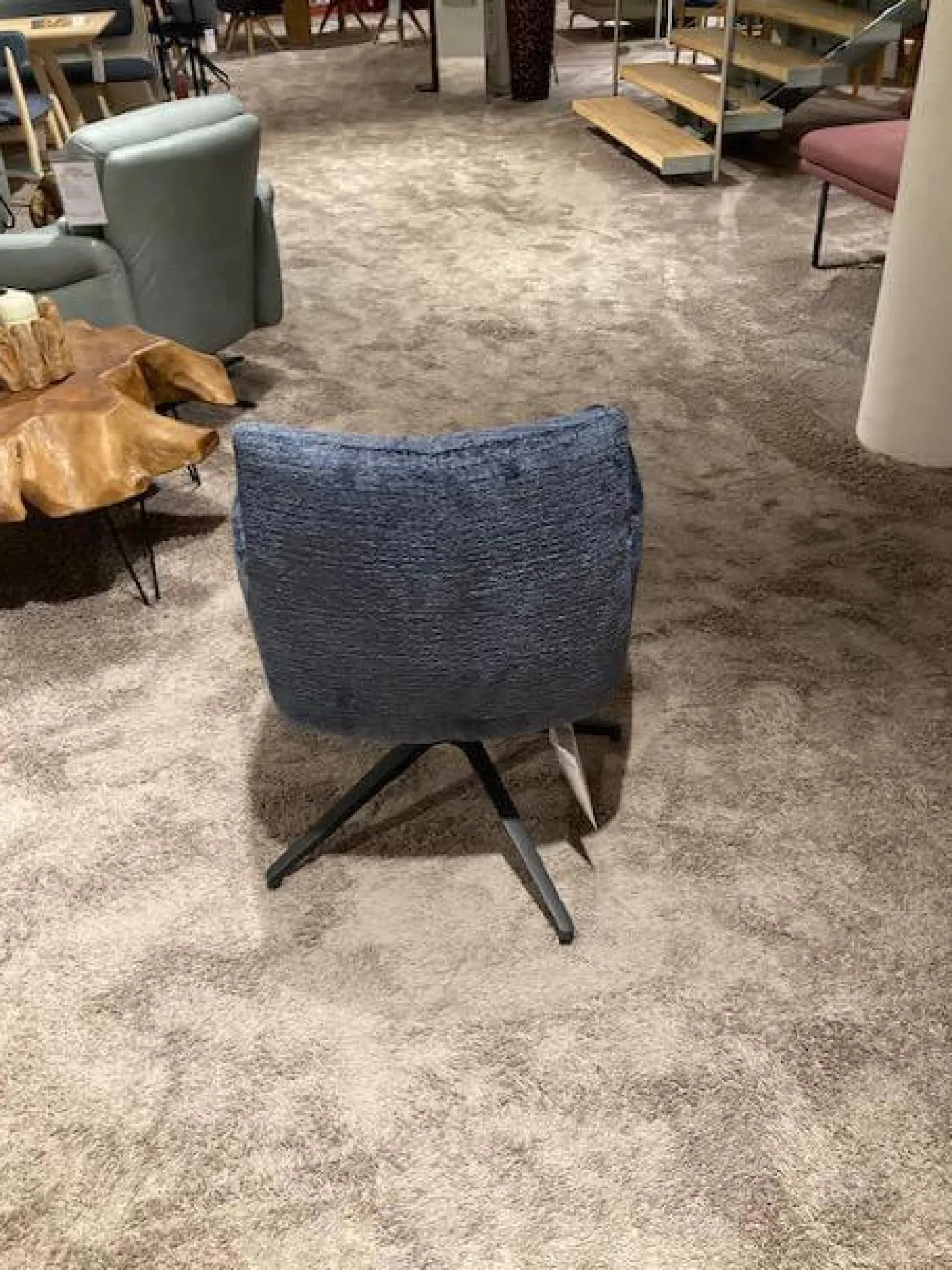 6er-Set Stuhl Calgary Stoff Fusion Niagara 158 & Indigo 90 Blau