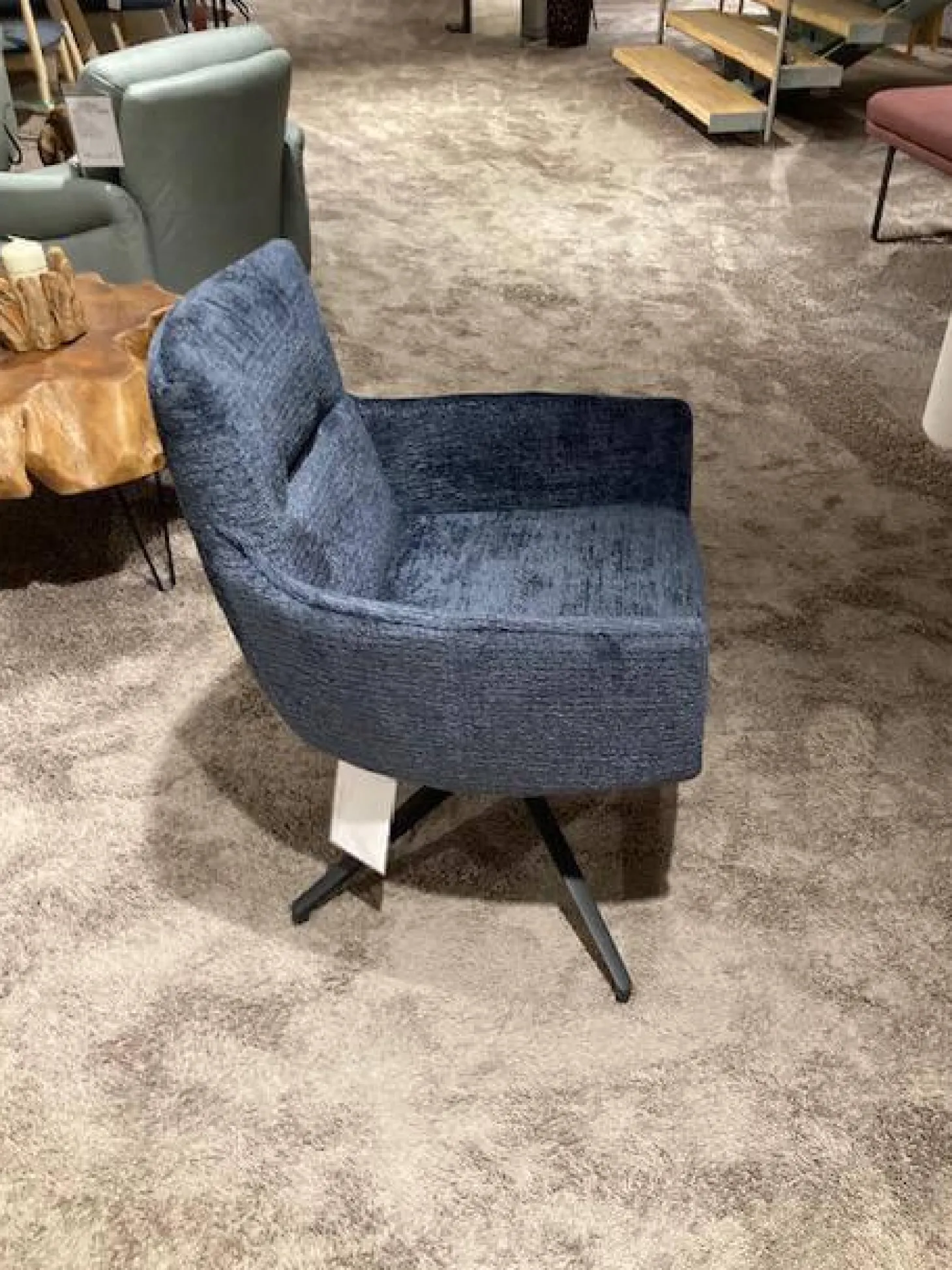 6er-Set Stuhl Calgary Stoff Fusion Niagara 158 & Indigo 90 Blau