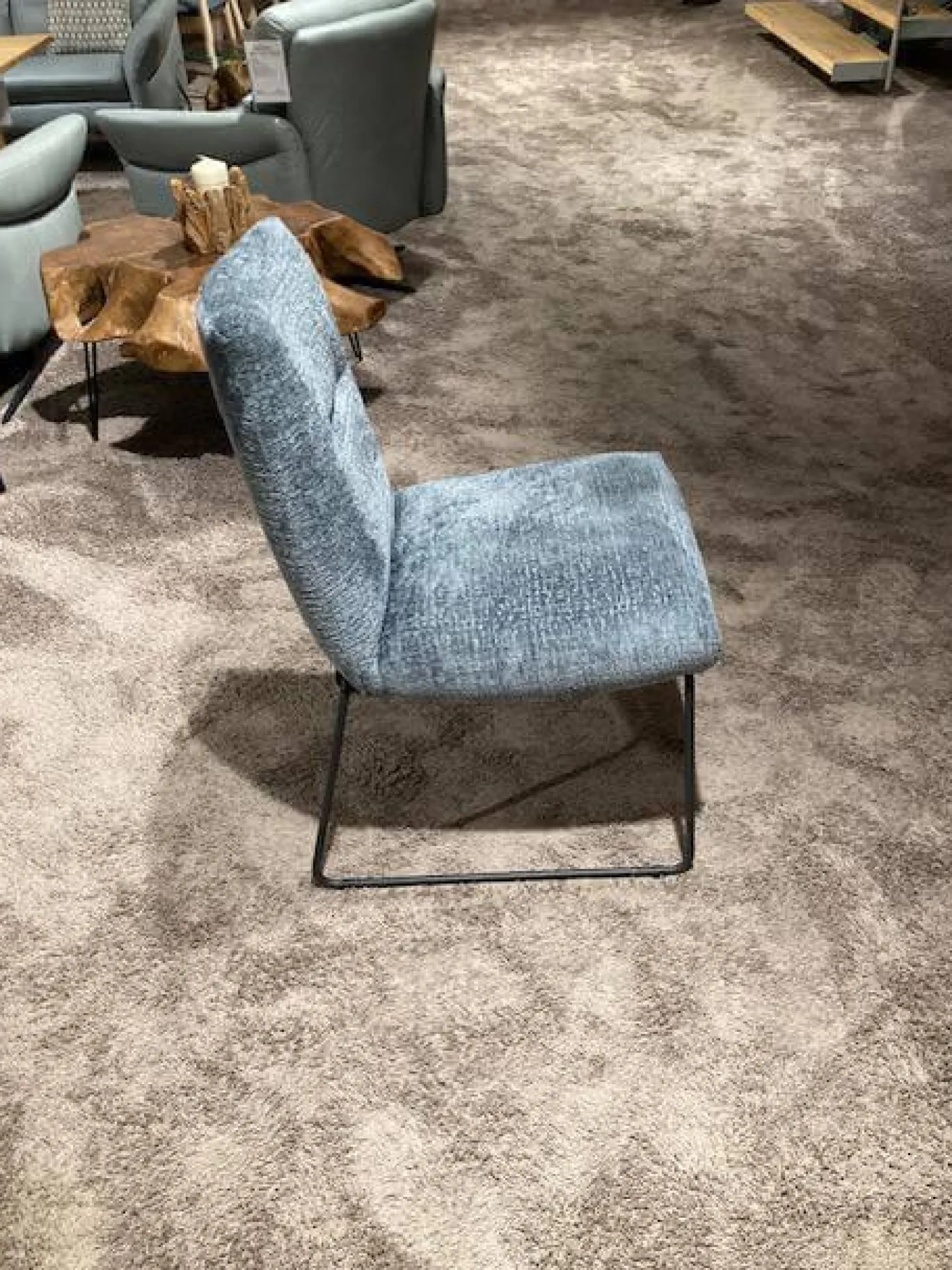 6er-Set Stuhl Calgary Stoff Fusion Niagara 158 & Indigo 90 Blau