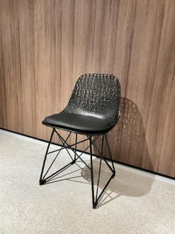 2er-Set Stuhl Carbon Chair Schwarz Mit Kissen