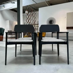 4er-Set Stuhl Curve Stoff E Skyros 04 Visione Grau Gestell Ulme Schwarz