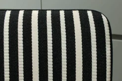 2er-Set Stuhl D14 Bauhaus-Stof Schwarz Weiß Stahlrohr Schwarz Pulverbeschichtet