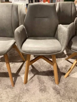 8er-Set Stuhl Dalyan Stoff Chicago Grau