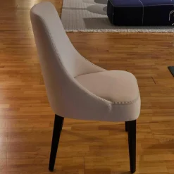 6er-Set Stuhl Febo Maxalto Apta Stoff Licata Natur Beine Eiche Schwarz