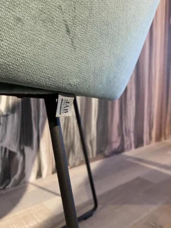 2er-Set Stuhl Flow Bezug Stoff Lennox 1-6847-082 Türkis Gestell Stahl Matt Schwarz