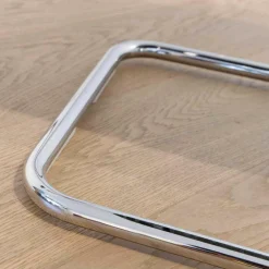 4er-Set Stuhl Freischwinger Luma Leder Grau