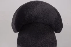 6er-Set Stuhl George Stoff Milkyway Rohi Grau Gestell Holz Schwarz Mit Drehbeschlag