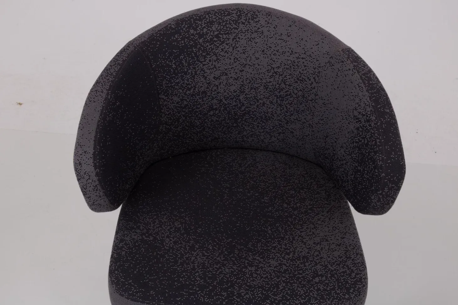 6er-Set Stuhl George Stoff Milkyway Rohi Grau Gestell Holz Schwarz Mit Drehbeschlag