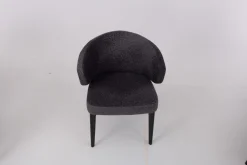 6er-Set Stuhl George Stoff Milkyway Rohi Grau Gestell Holz Schwarz Mit Drehbeschlag