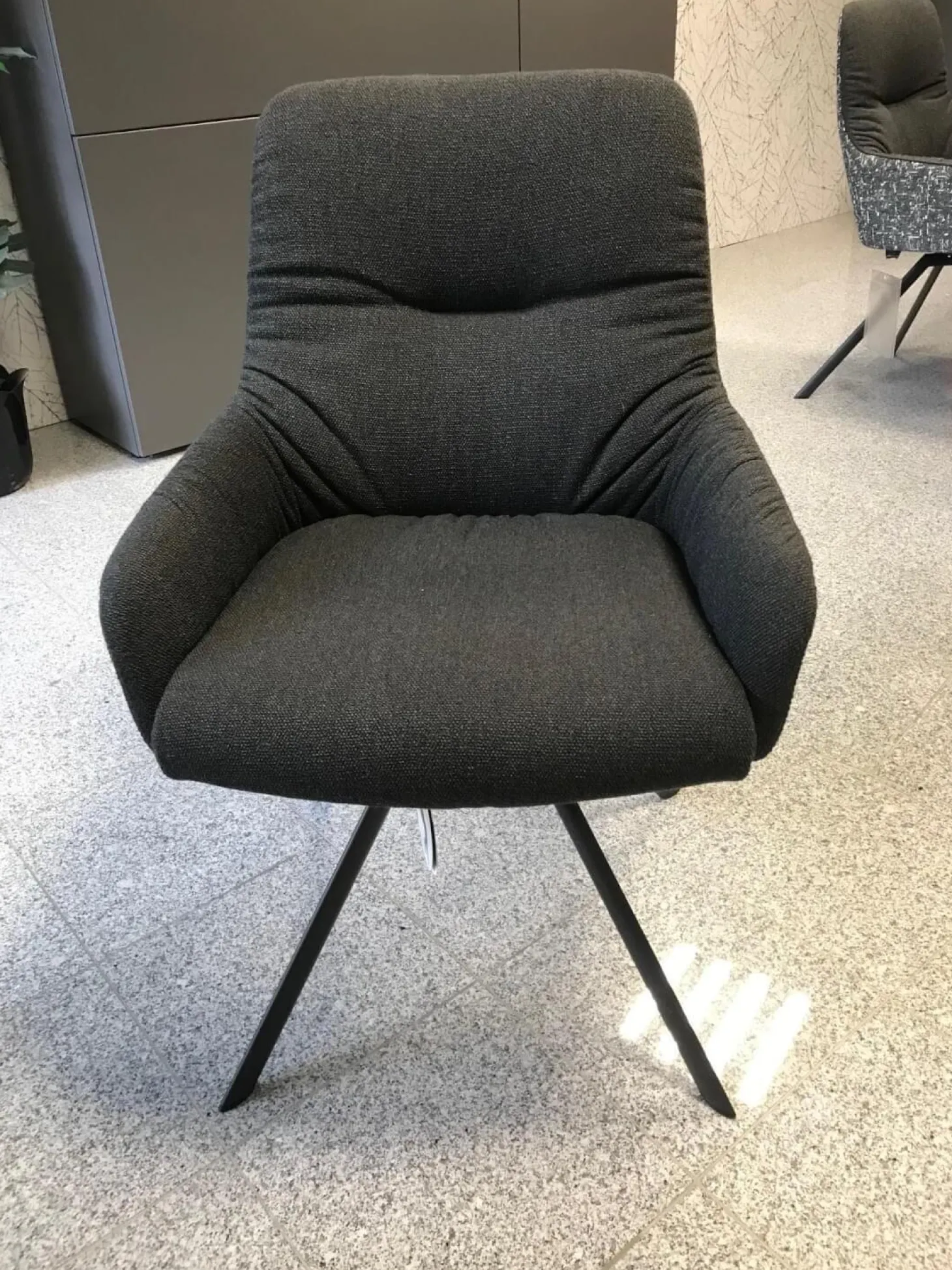 2er-Set Stuhl Greta 2274 Stoff Innenschale Dallas Anthrazit Außenschale Enschede