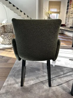 2er-Set Stuhl Heaven Dining Stoff Queen BW1775 311 Grün Metallgestell Kufe Schwarz