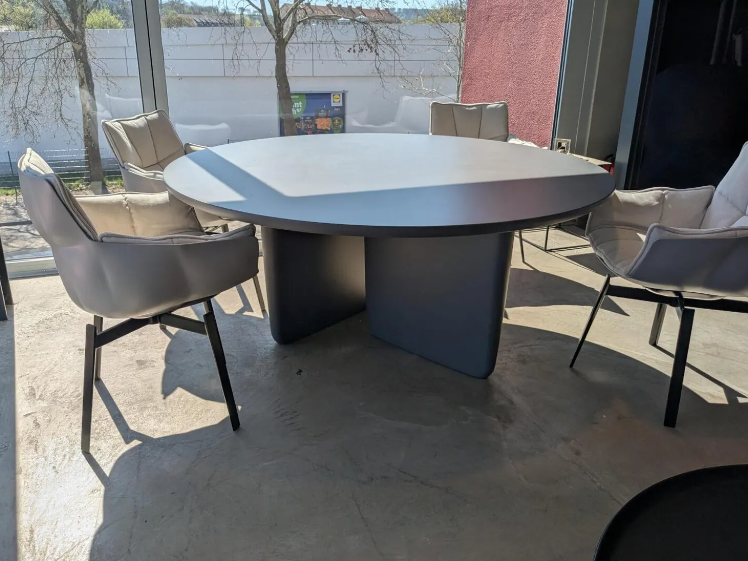 4er-Set Stuhl Husk Stoff Asolo Bastfarben Gestell Schwarz