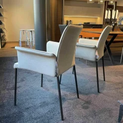 2er-Set Stuhl Jaro 200 Stoff Alina 071 Fawn Keder Leder Comfort Fango