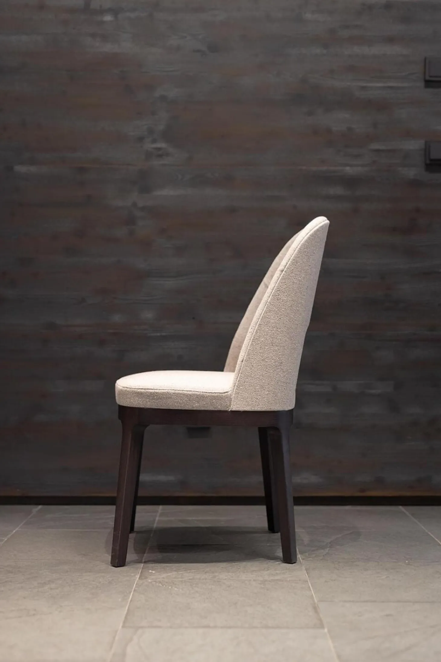 6er-Set Stuhl Judith Stoff Evelin 582 Grau Gestell Holz Schwarz