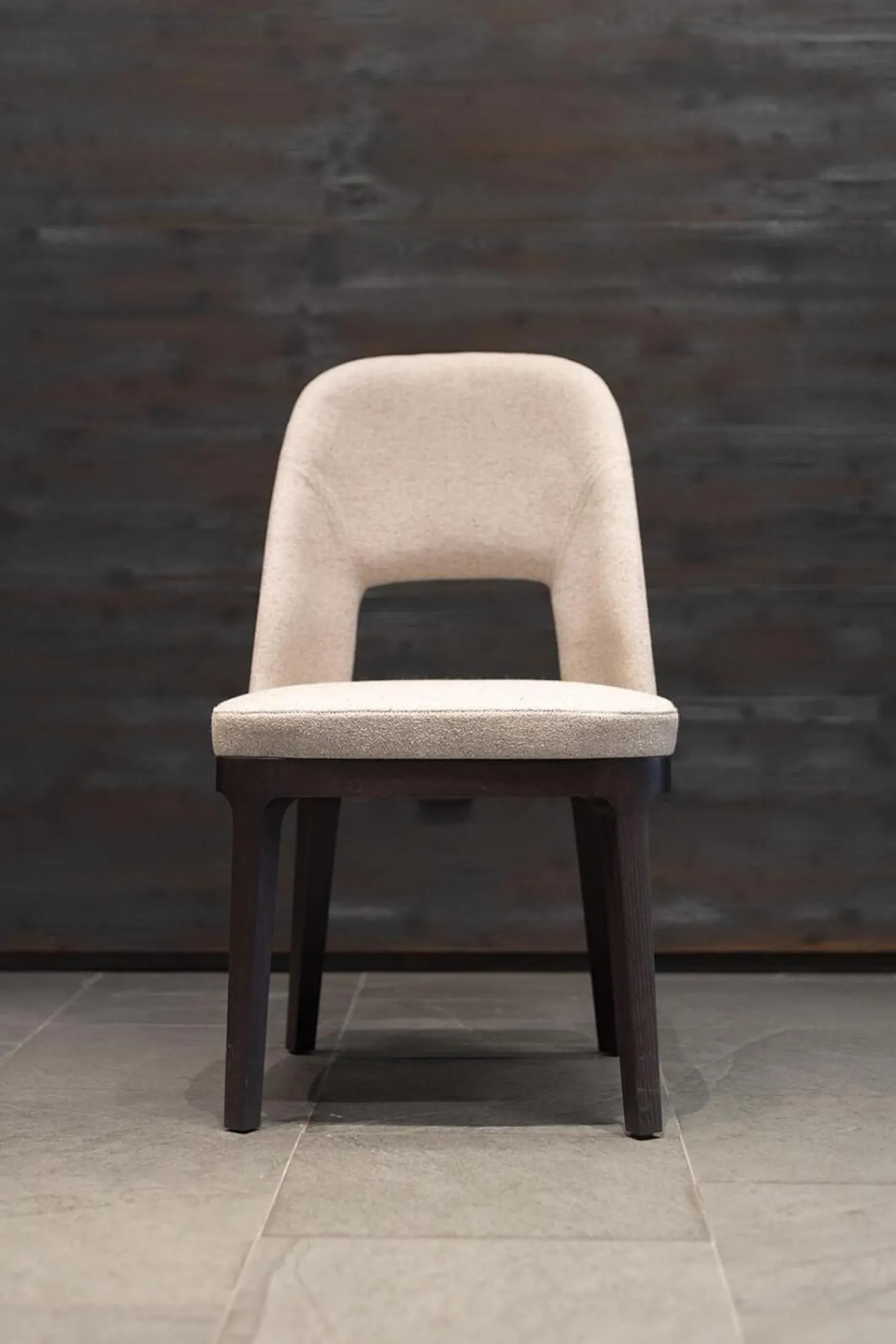 6er-Set Stuhl Judith Stoff Evelin 582 Grau Gestell Holz Schwarz