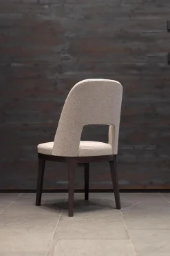 6er-Set Stuhl Judith Stoff Evelin 582 Grau Gestell Holz Schwarz