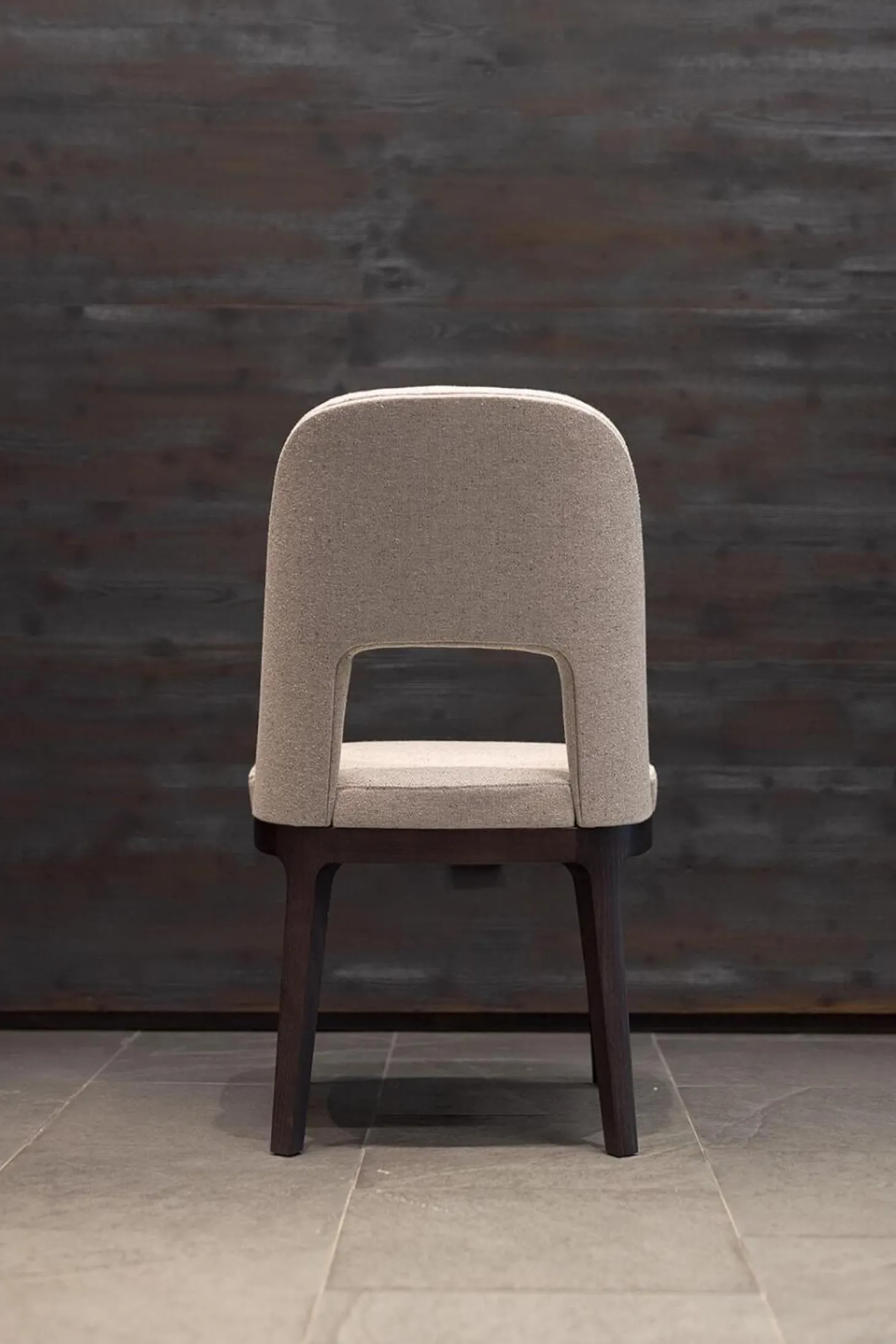 6er-Set Stuhl Judith Stoff Evelin 582 Grau Gestell Holz Schwarz