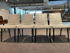 4er-Set Stuhl Liz Wood 1322 Stoffbezug Bamboo 7550 off white ohne Armlehne hoher Rücken Softpolsteru