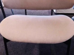 2er-Set Stuhl Luz Stoff Sahara Beige Gestell Schwarz