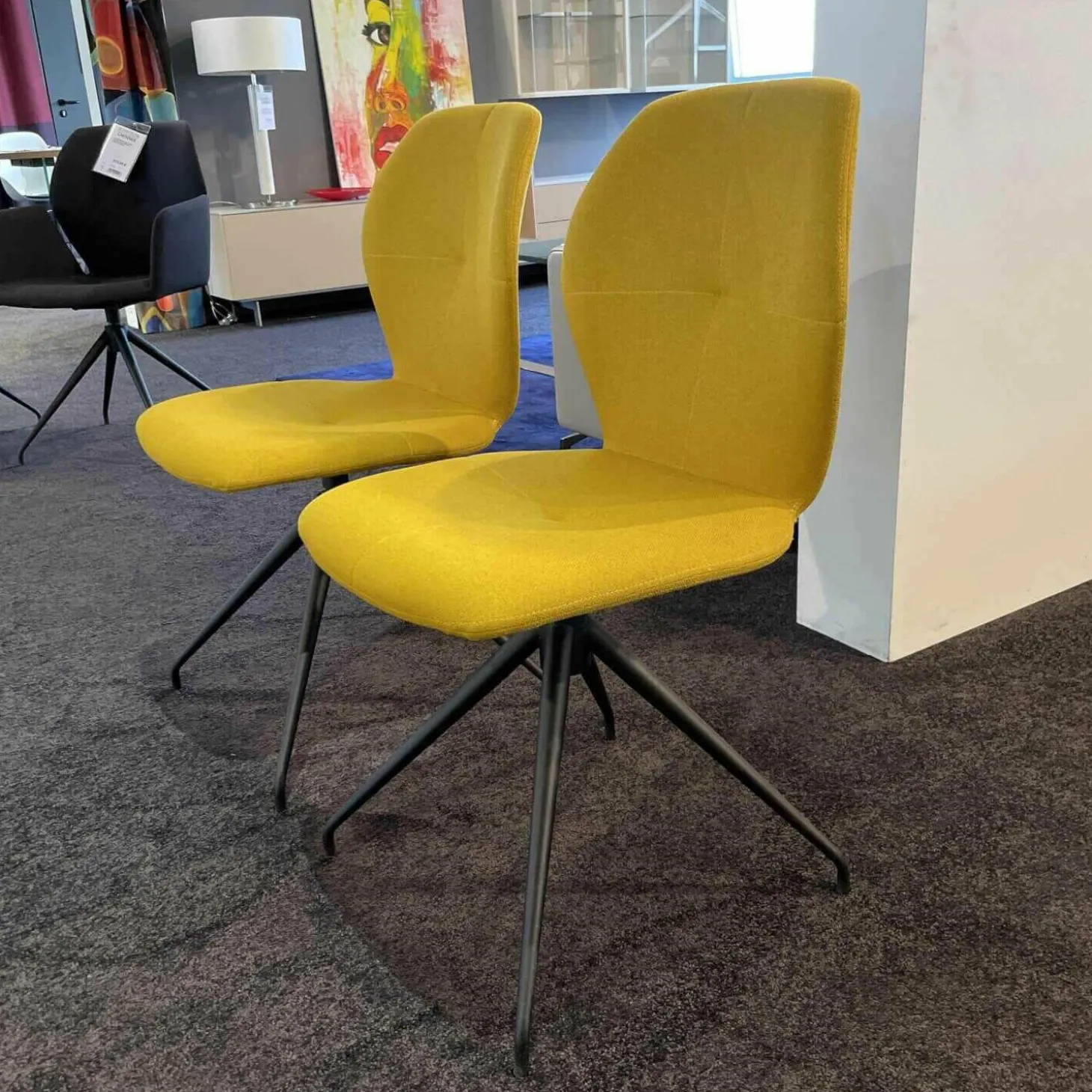 2er-Set Stuhl Mood 91 Stoff Orlando Mustart 164 Sternfuß