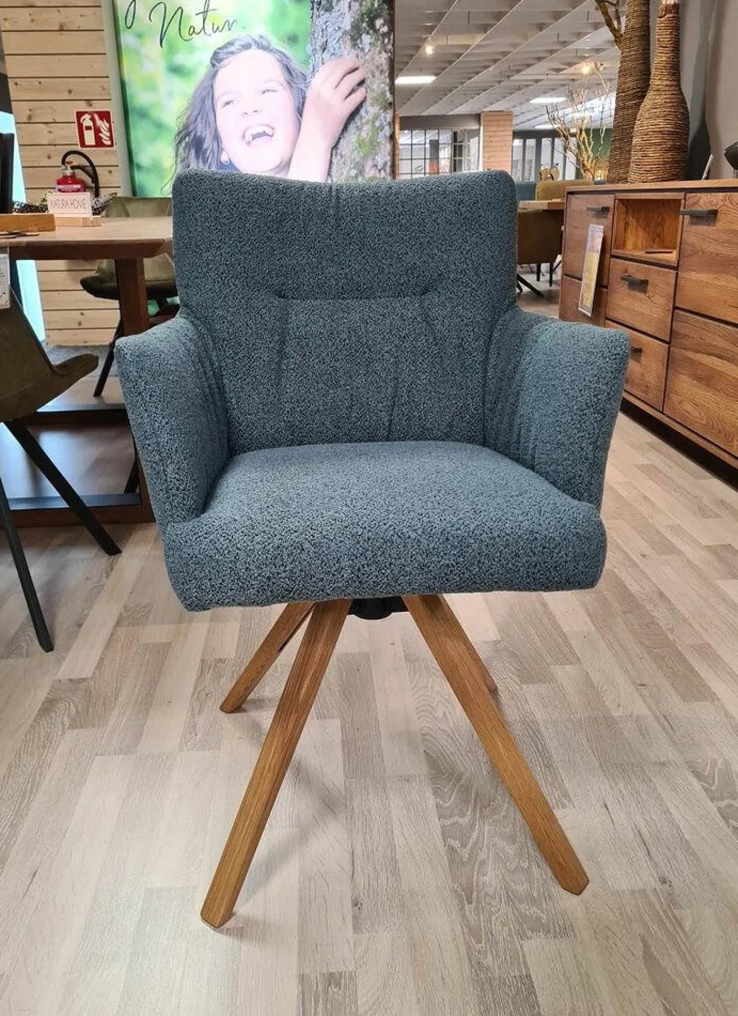 6er-Set Stuhl Nashville Stoff Alpine Denim Alpine Onyx Blau