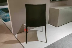 2er-Set Stuhl Nobile Soft Leder 740013 Dunkelbraun Gestell Dunkelbronze