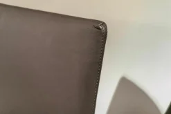 2er-Set Stuhl Nobile Soft Leder 740013 Dunkelbraun Gestell Dunkelbronze