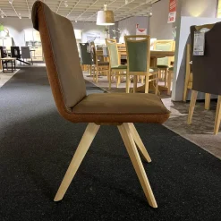 2er-Set Stuhl S1250 S3V Schemel 9 Massiv Wildeiche Natur 2207 Bezug Leder A India Musk Stoff 16 London 39 Schale S3