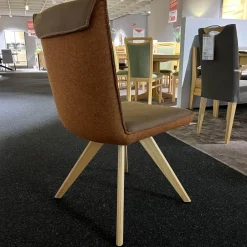 2er-Set Stuhl S1250 S3V Schemel 9 Massiv Wildeiche Natur 2207 Bezug Leder A India Musk Stoff 16 London 39 Schale S3