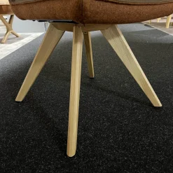 2er-Set Stuhl S1250 S3V Schemel 9 Massiv Wildeiche Natur 2207 Bezug Leder A India Musk Stoff 16 London 39 Schale S3