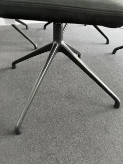 4er-Set Stuhl Soft D4 Leder Nabuk 28 Nero B2 Eisen Lackiert Irondest