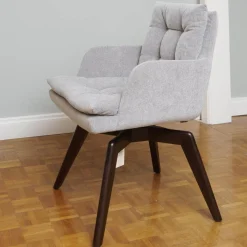 4er-Set Stuhl Soulmade Dining Stoff Tommy 1783-180 Grau Gestell Eiche Wengefarbig