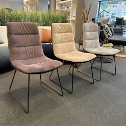 3er-Set Stuhl Stoff Seven Lilac 70 Blossom 166 Und Lavender 71 Drahtkufe Anthrazit Mit Kunststoffgleitern