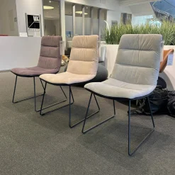 3er-Set Stuhl Stoff Seven Lilac 70 Blossom 166 Und Lavender 71 Drahtkufe Anthrazit Mit Kunststoffgleitern