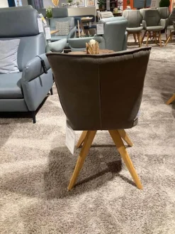 6er-Set Stuhl Westmore Stoff Texel Schlamm Braun Grau