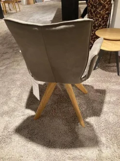 6er-Set Stuhl Westmore Stoff Texel Schlamm Braun Grau