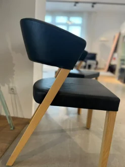 2er-Set Stuhl Xeno Leder Donna Schwarz