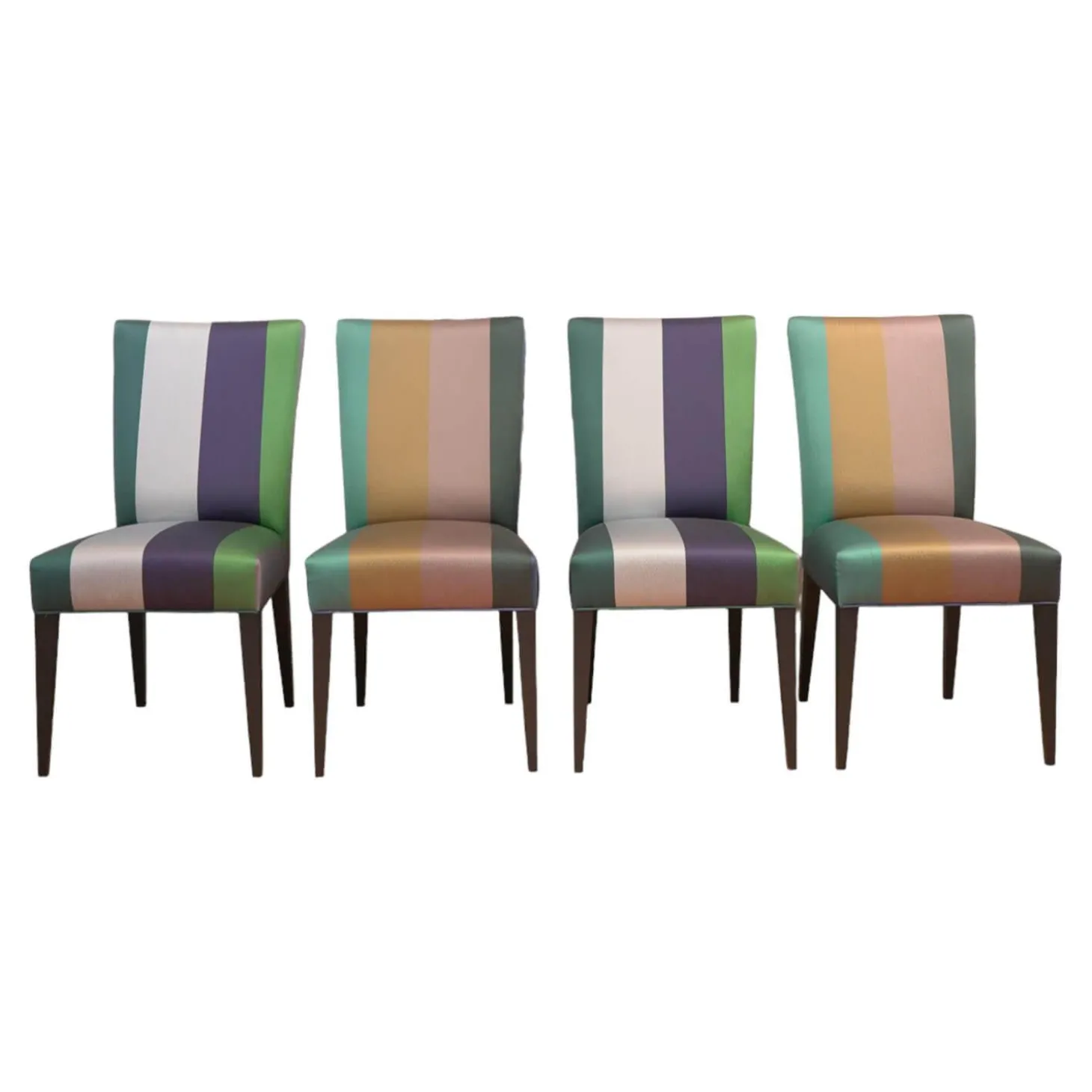 4er-Set Stuhlgruppe Lea Stoff Saarika Azure Buche Anthrazit