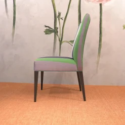 4er-Set Stuhlgruppe Lea Stoff Saarika Azure Buche Anthrazit