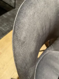 5er-Set Theia Stühle Stoff Smart Elephant Grau Stahlgestell Tiefschwarz