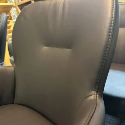 6er-Set Vierfußstuhl Leder Polo 1045 Schwarz Gestell Schwarz Drehbar Inklusive Filzgleiter