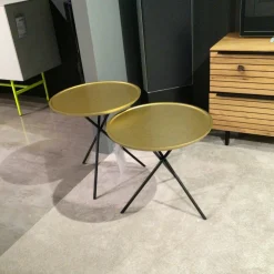 2er-Set WK866 8100062 MDF Gold Gestell Schwarz Lack